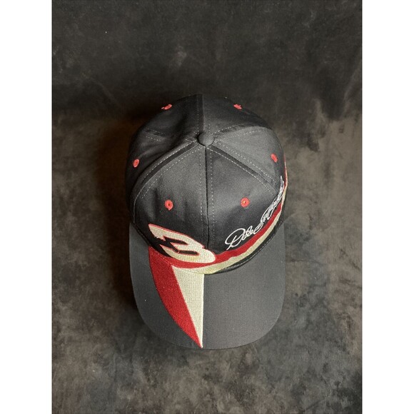 Vintage 90s Dale Earnhardt Sr 3 Geometric Colored Hat CSA Brand Black Adjustable - Picture 3 of 8
